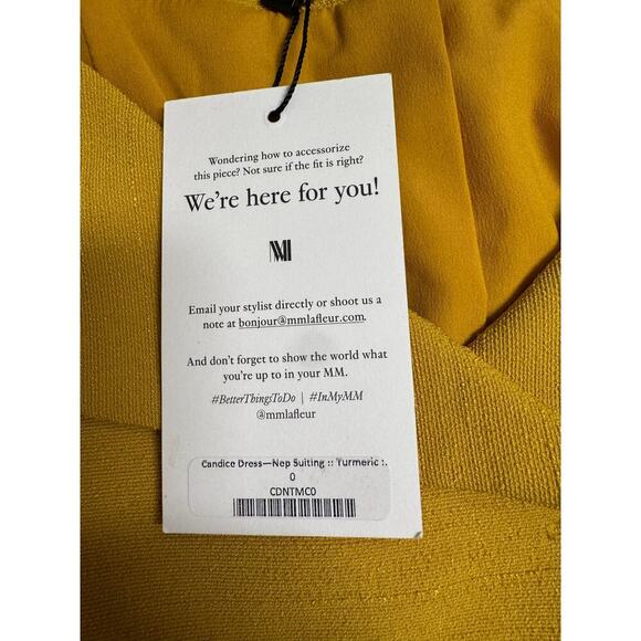 MM Lafleur NWT Gold Yellow Candice Shift Dress Retro Size XS Extra Small - Picture 12 of 12
